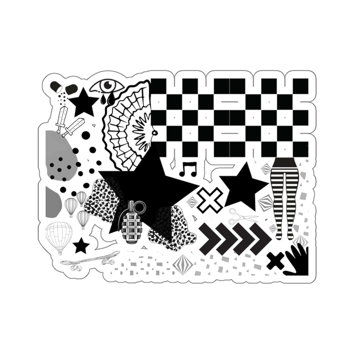 Die-Cut Stickers: Calm Like A Bomb Design