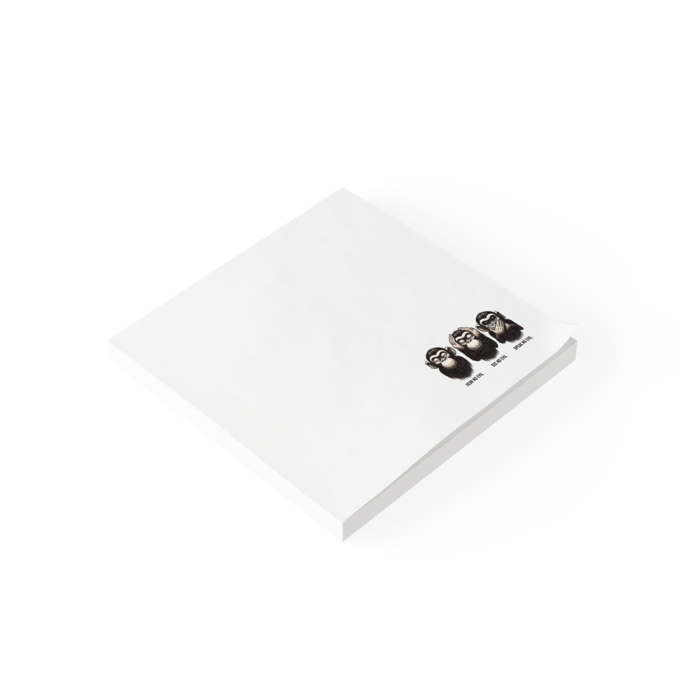 Note Pads: Monkey Wisdom Post-it® Note Pads - Hear No Evil, See No Evil, Speak No Evil