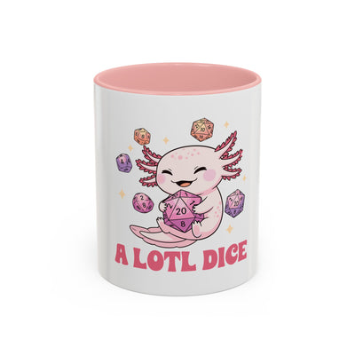 Mug: Cute Axolotl Dice Coffee Mug - Perfect for Gamers, D&D Lovers, Gifts, & Collectibles