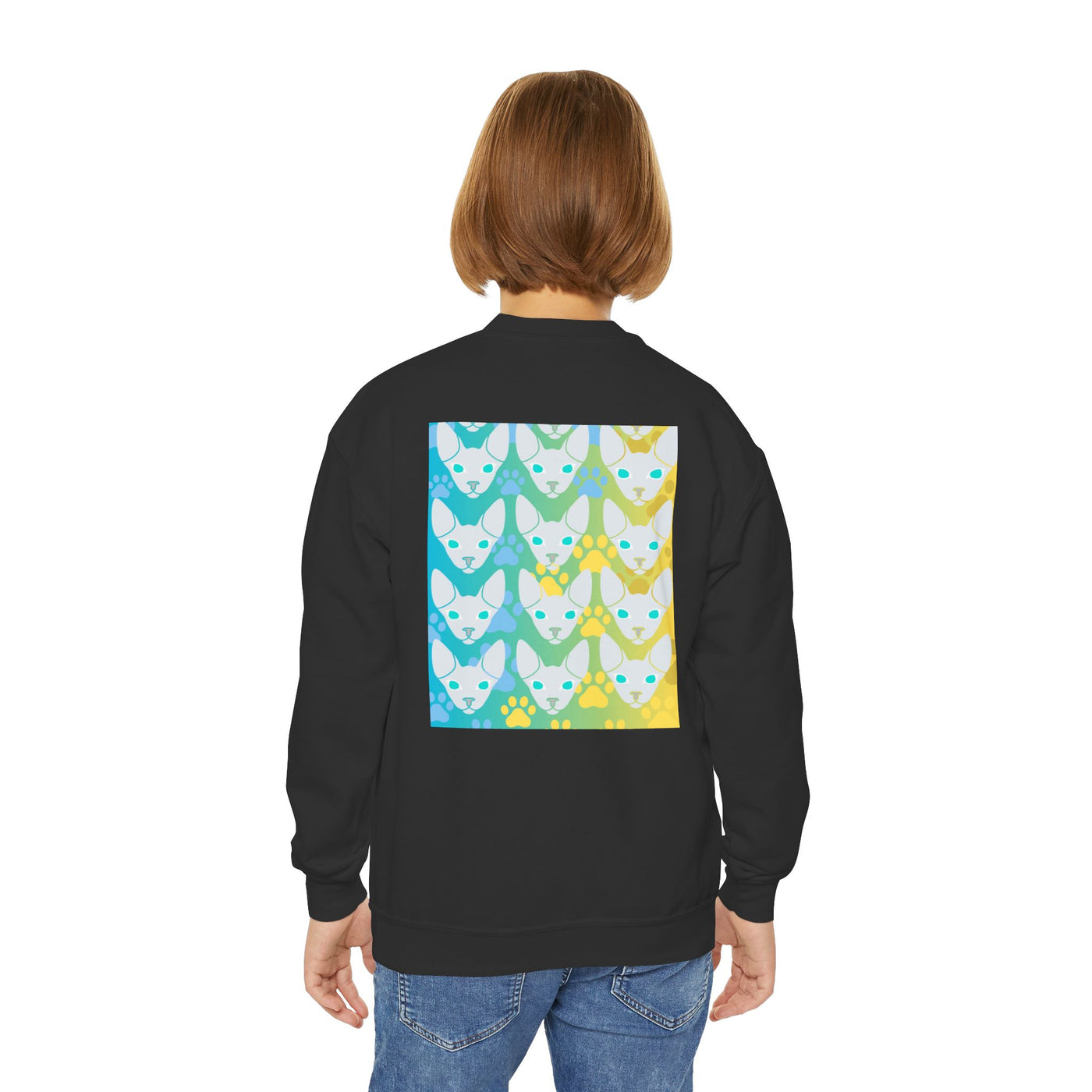 Sweatshirt: Hairless Kitty Design Crewneck