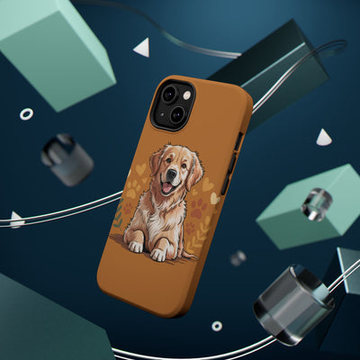 Dog Lover Magnetic Phone Case, Cute Pet Cases for iPhone, Dog-themed Phone Covers, Golden Retriever Case, Gifts for Dog Owners