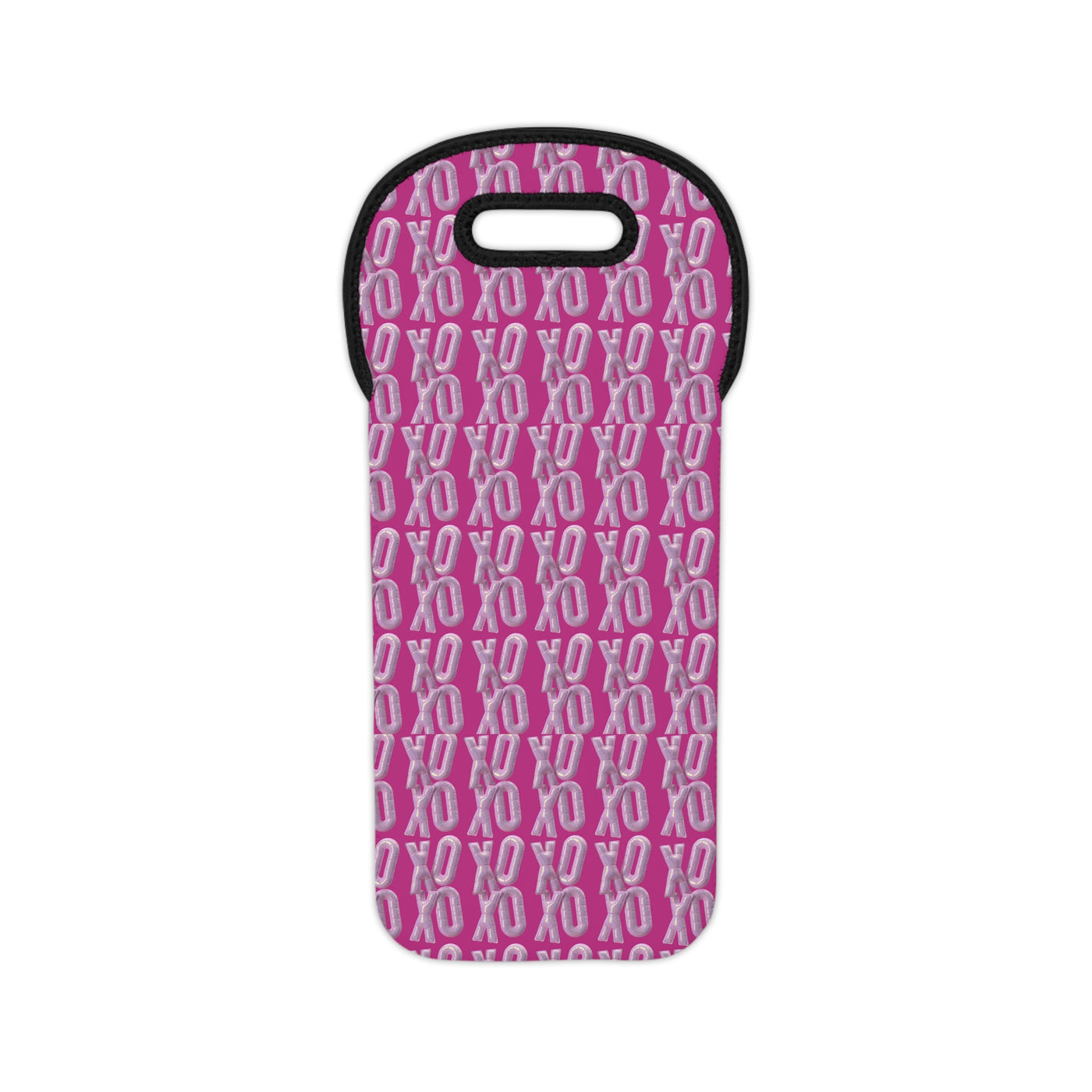 Wine Tote Bag: Kiss Kiss XOXO Design