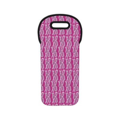 Wine Tote Bag: Kiss Kiss XOXO Design
