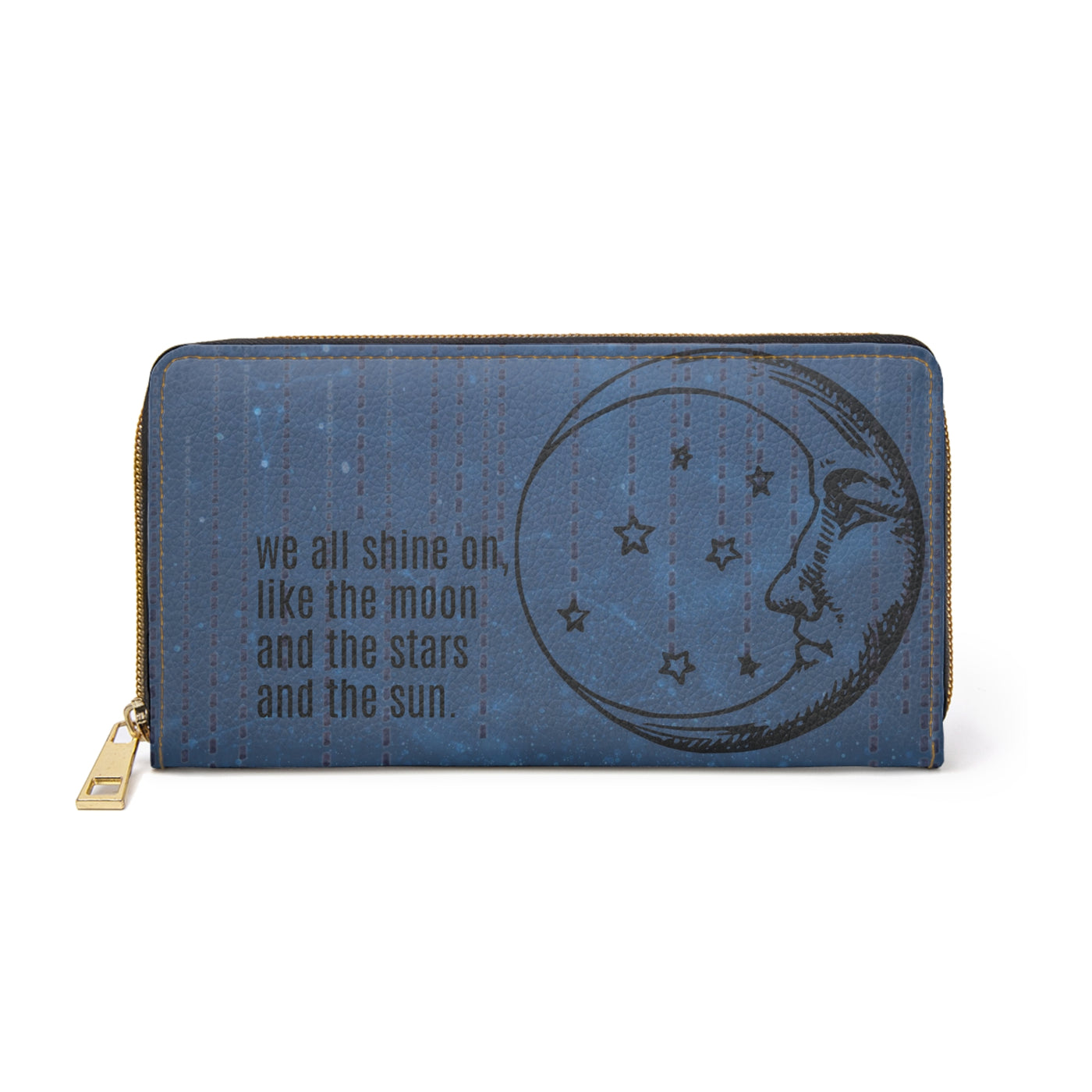 Wallet:  'We All Shine On' Moon and Stars Inspiration