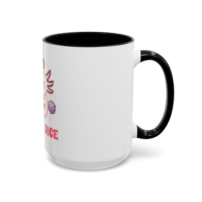 Mug: Cute Axolotl Dice Coffee Mug - Perfect for Gamers, D&D Lovers, Gifts, & Collectibles