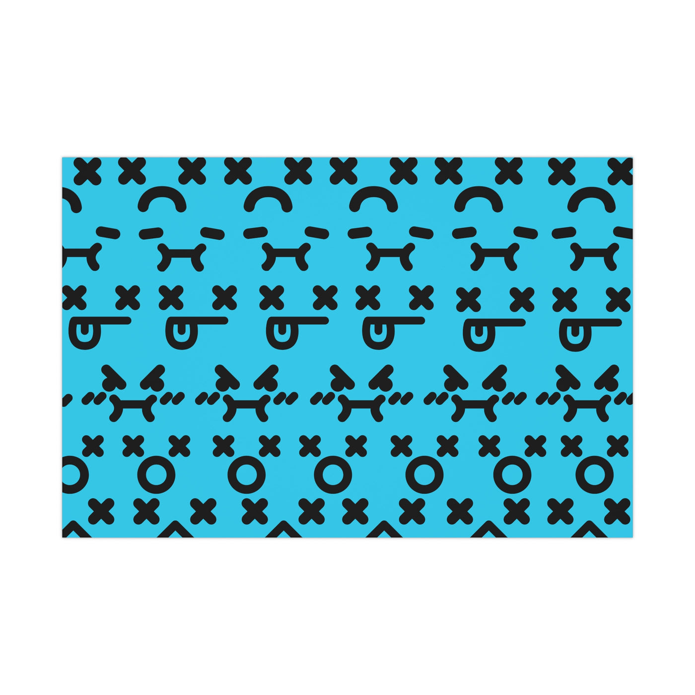 Wrapping Paper: Blue Emoji