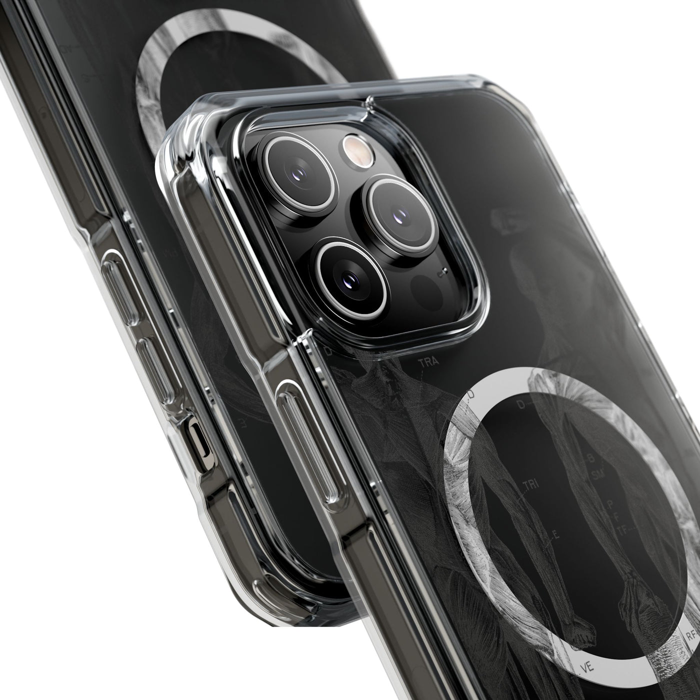 Phone Case:  Subtle Antique Skeletons Magnetic Clear Impact Case for iPhone