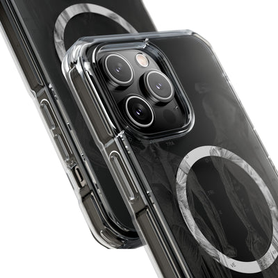 Phone Case:  Subtle Antique Skeletons Magnetic Clear Impact Case for iPhone