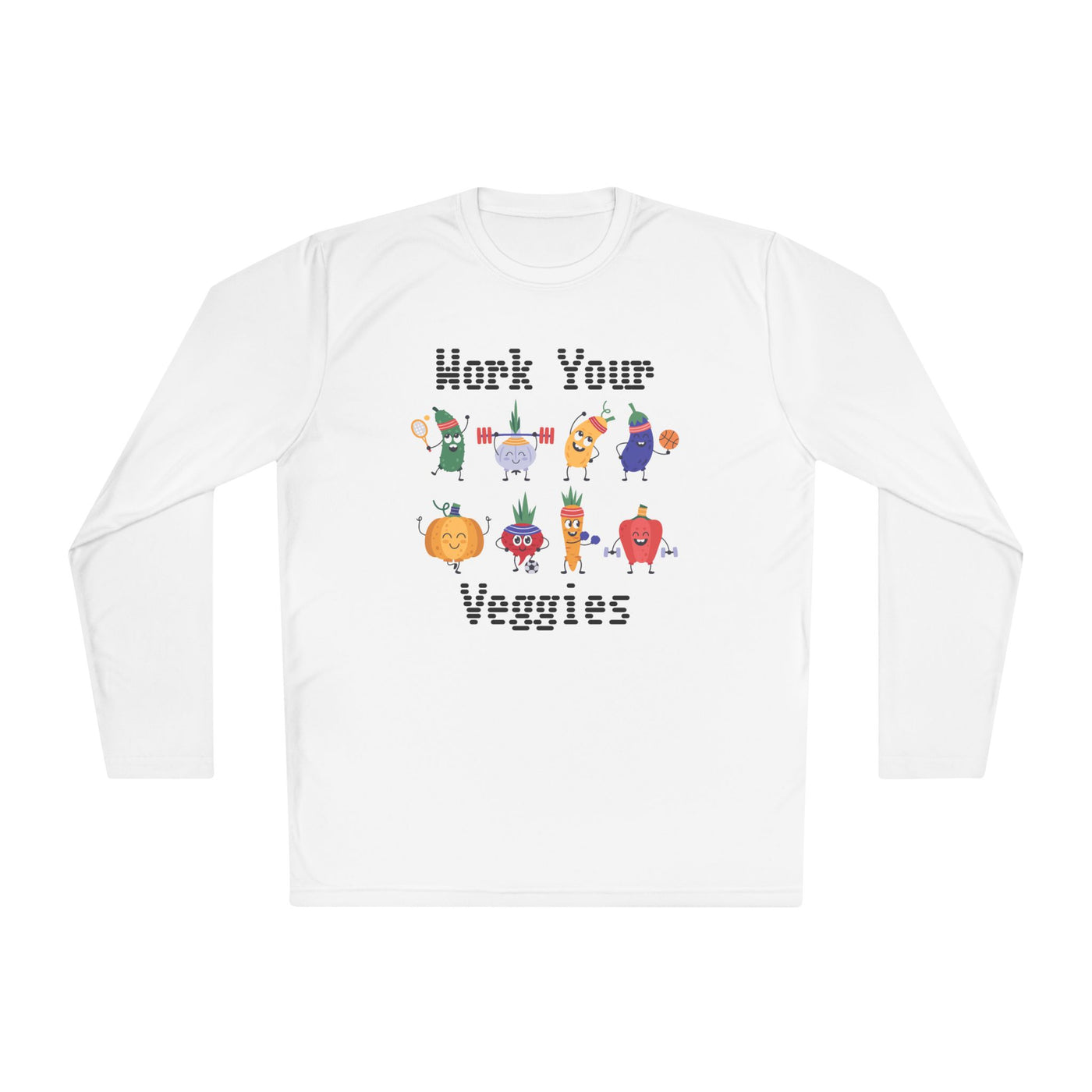 T-Shirt: Work Your Veggies - Lightweight Long Sleeve Tee