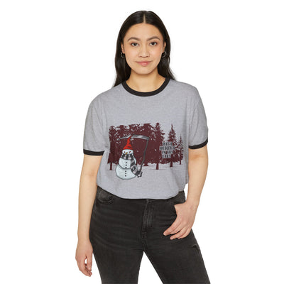 T-Shirt: Murder in his eyes | Ringer | Snowman Design