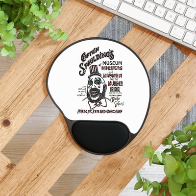 Mouse Pad: Captain Spaulding Mouse Pad with Wrist Rest - Horror Decor, Gaming Accessory, Unique Gift, Office Supplies, Spooky Home Decor