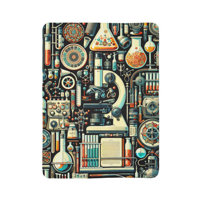 Science-Themed Fleece Sherpa Blanket - Cozy Lab Design for Students and Scientists