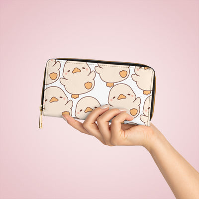 Wallet: Duck Duck Goose | Cute Bird Pattern Zipper Wallet