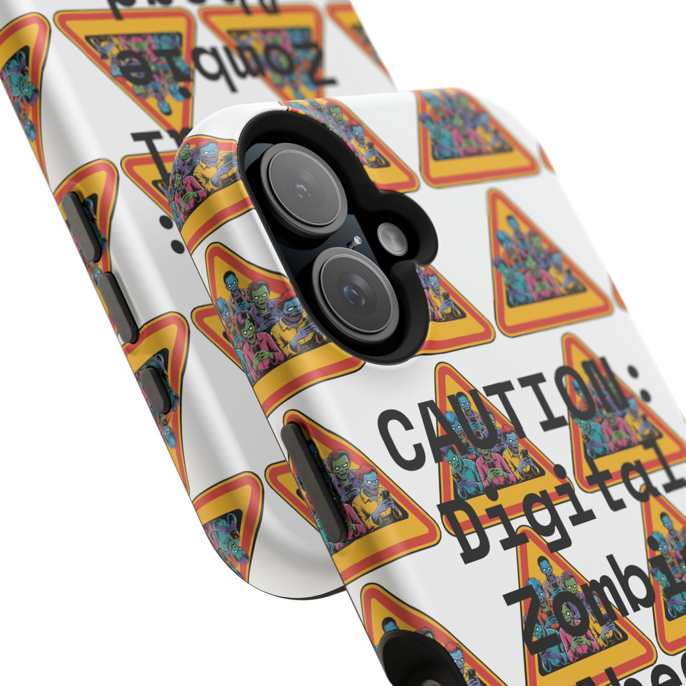 Phone Case: Caution: Digital Zombie Ahead Phone Case | Quirky Smartphone Protection, Unique Gift, Trendy Accessory, Fun Design, Geeky Style