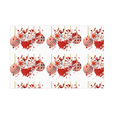 Wrapping Paper: Bloody Baubles | Holiday Crime Theme