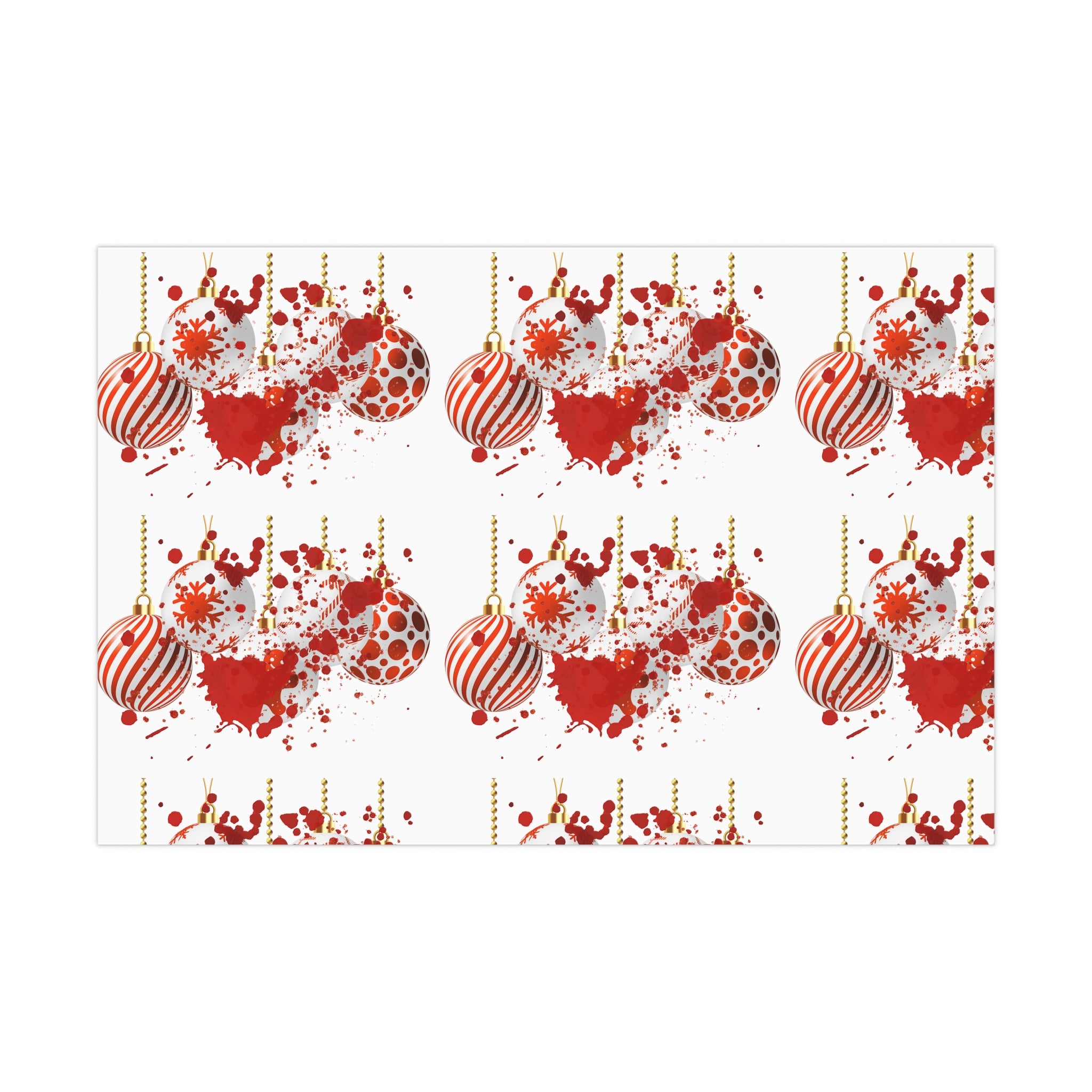Wrapping Paper: Bloody Baubles | Holiday Crime Theme