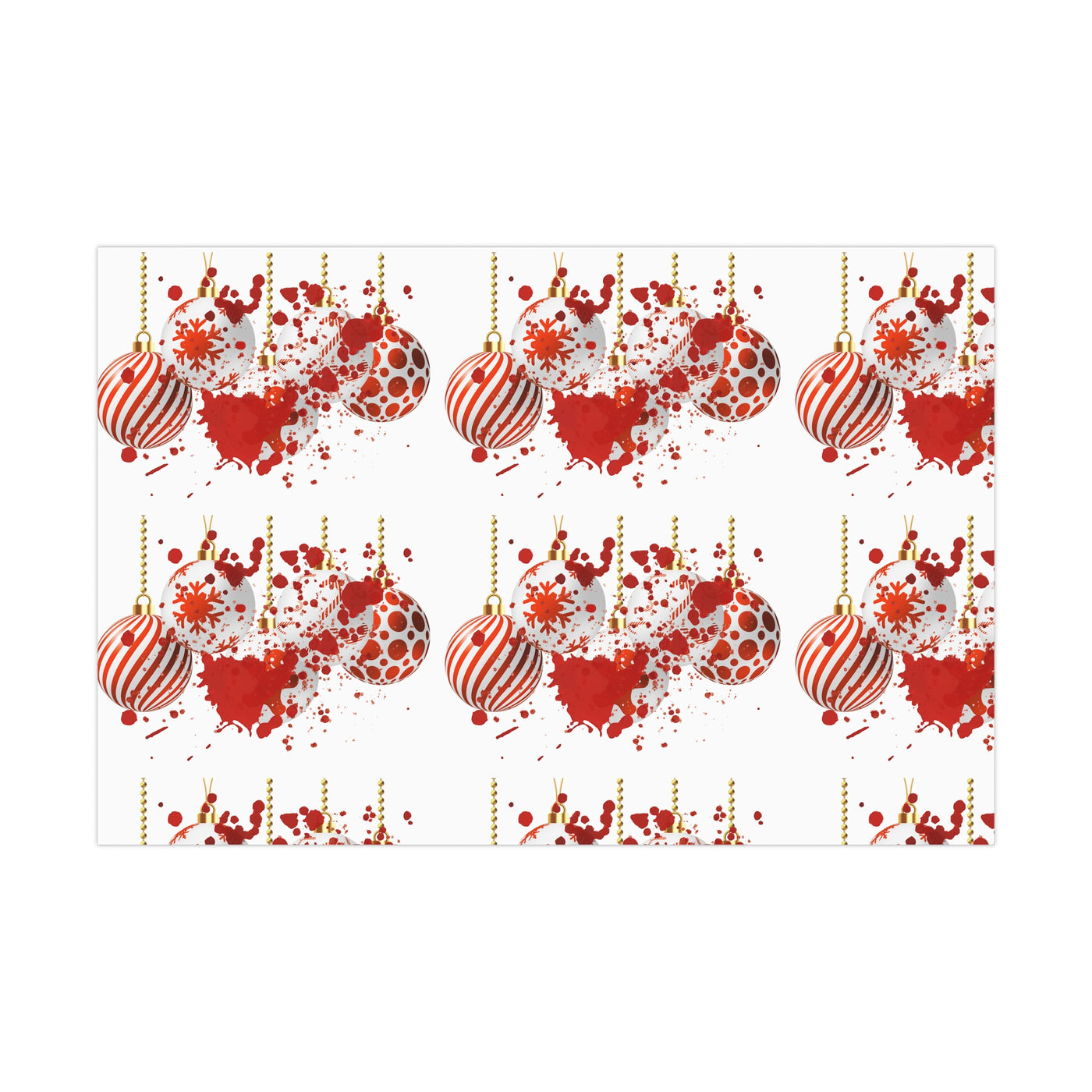 Wrapping Paper: Bloody Baubles | Holiday Crime Theme