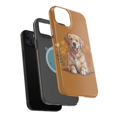 Dog Lover Magnetic Phone Case, Cute Pet Cases for iPhone, Dog-themed Phone Covers, Golden Retriever Case, Gifts for Dog Owners