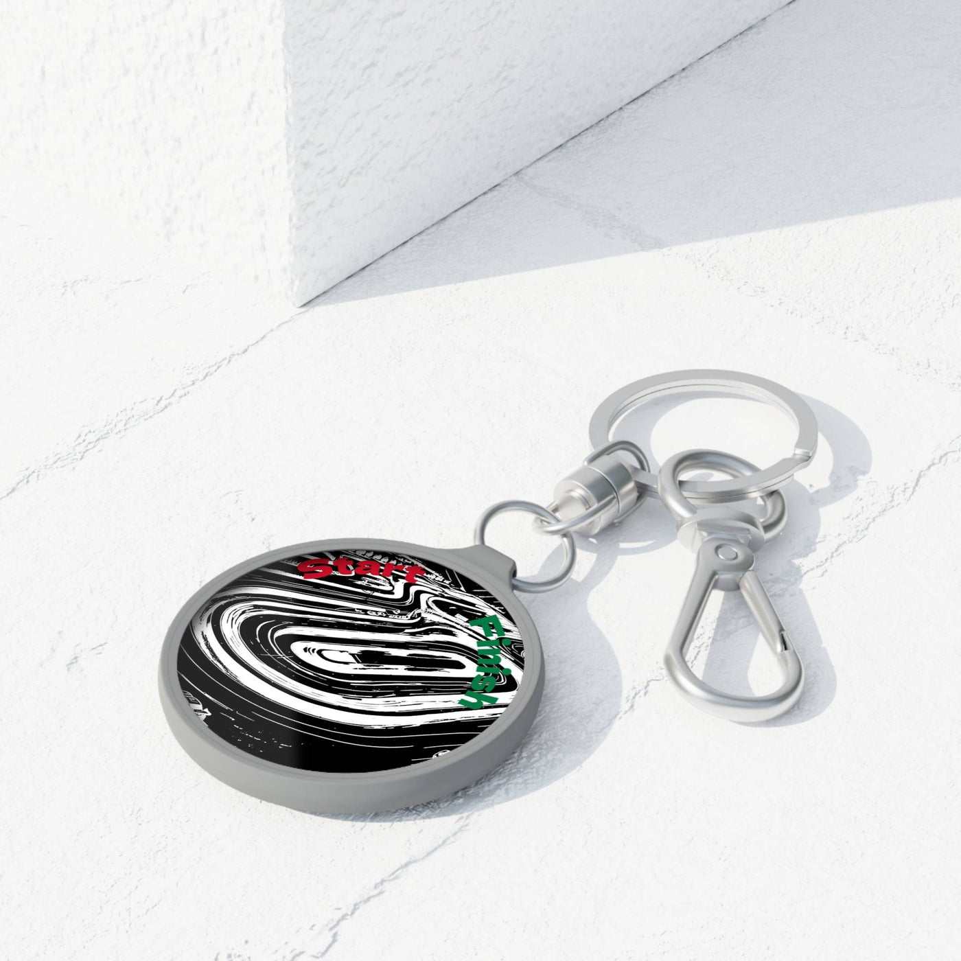 Keychain Tag: Personalized Race Track Tag