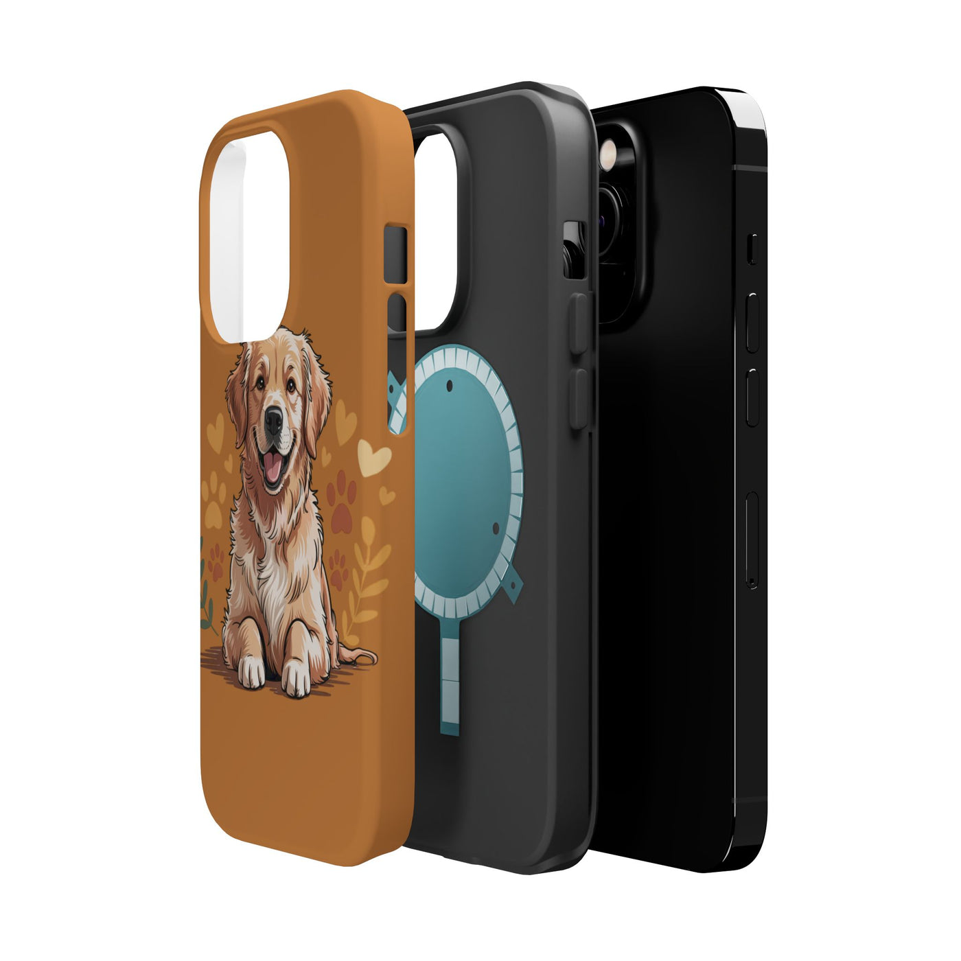 Dog Lover Magnetic Phone Case, Cute Pet Cases for iPhone, Dog-themed Phone Covers, Golden Retriever Case, Gifts for Dog Owners