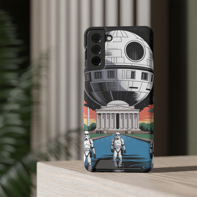 Phone Case: Galaxy-Inspired Phone Case with Card Holder, Space-Themed Gift, Star Wars-Inspired Design, Geek Accessories, Unique Phone Cover