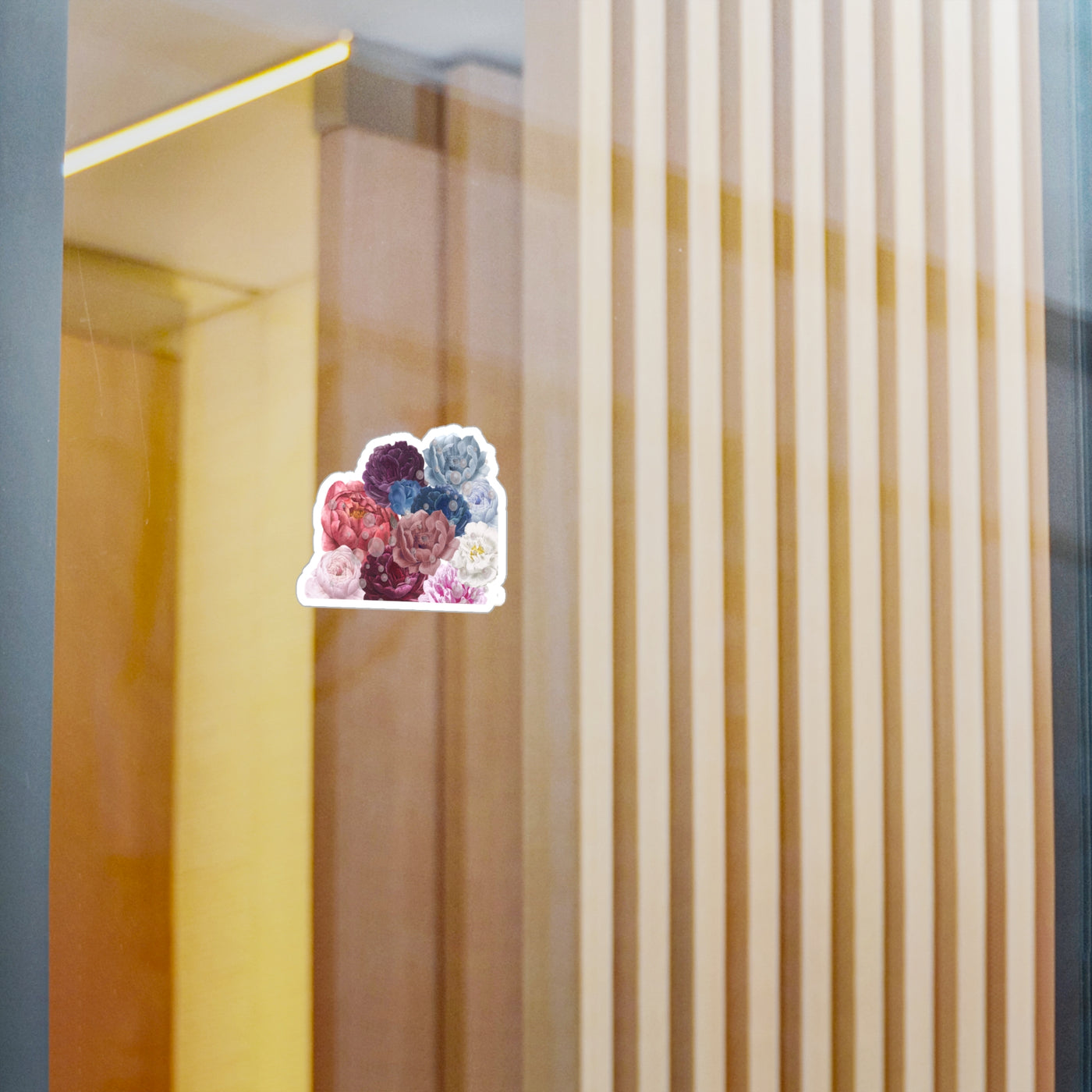 Kiss Cut Stickers: Peonies with Pearls