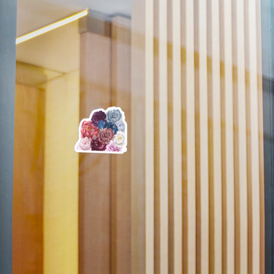 Kiss Cut Stickers: Peonies with Pearls