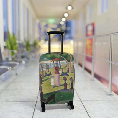 Art Style Luggage Cover for Travel Lovers, Customizable Suitcase Protector, Travel Accessories, Vacation Gift, Personalized Luggage Wrap