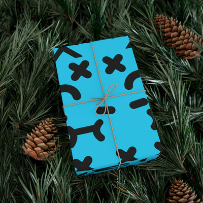 Wrapping Paper: Blue Emoji