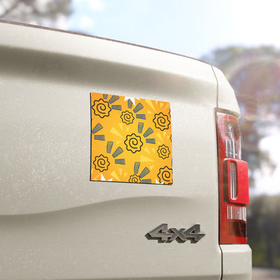 Car Magnet: Naruto Inspired Yellow and Blue Design