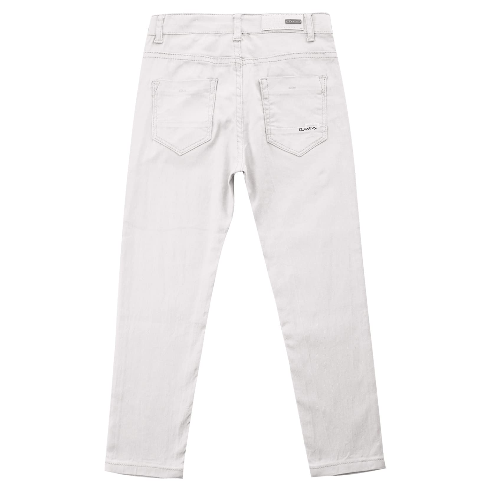 Children Boy's Skinny Chino Pants Kids Cute School Uniform Elastic Waist Straight Pants Stretchy Jeans