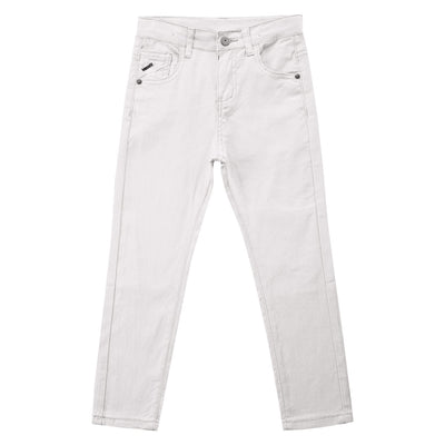 Children Boy's Skinny Chino Pants Kids Cute School Uniform Elastic Waist Straight Pants Stretchy Jeans