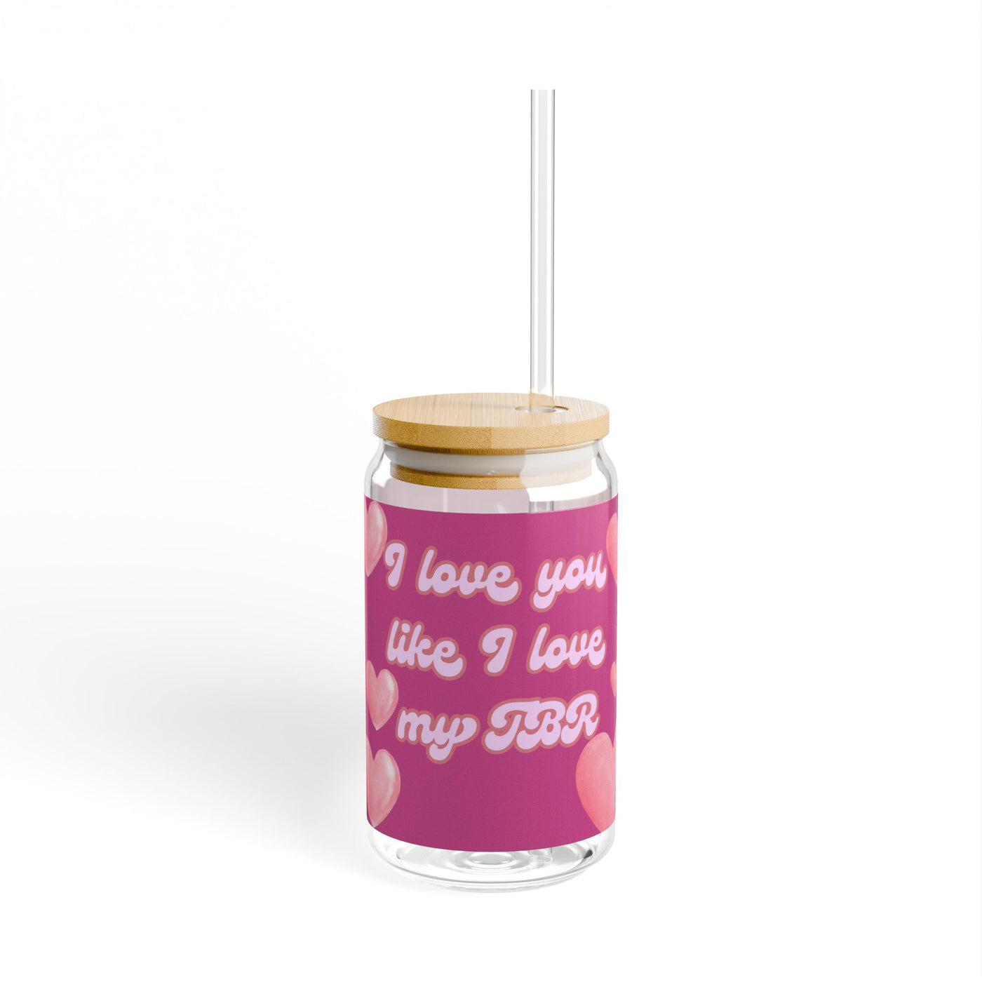 Glass: Book nerd TBR Mug with Straw
