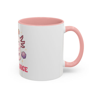 Mug: Cute Axolotl Dice Coffee Mug - Perfect for Gamers, D&D Lovers, Gifts, & Collectibles