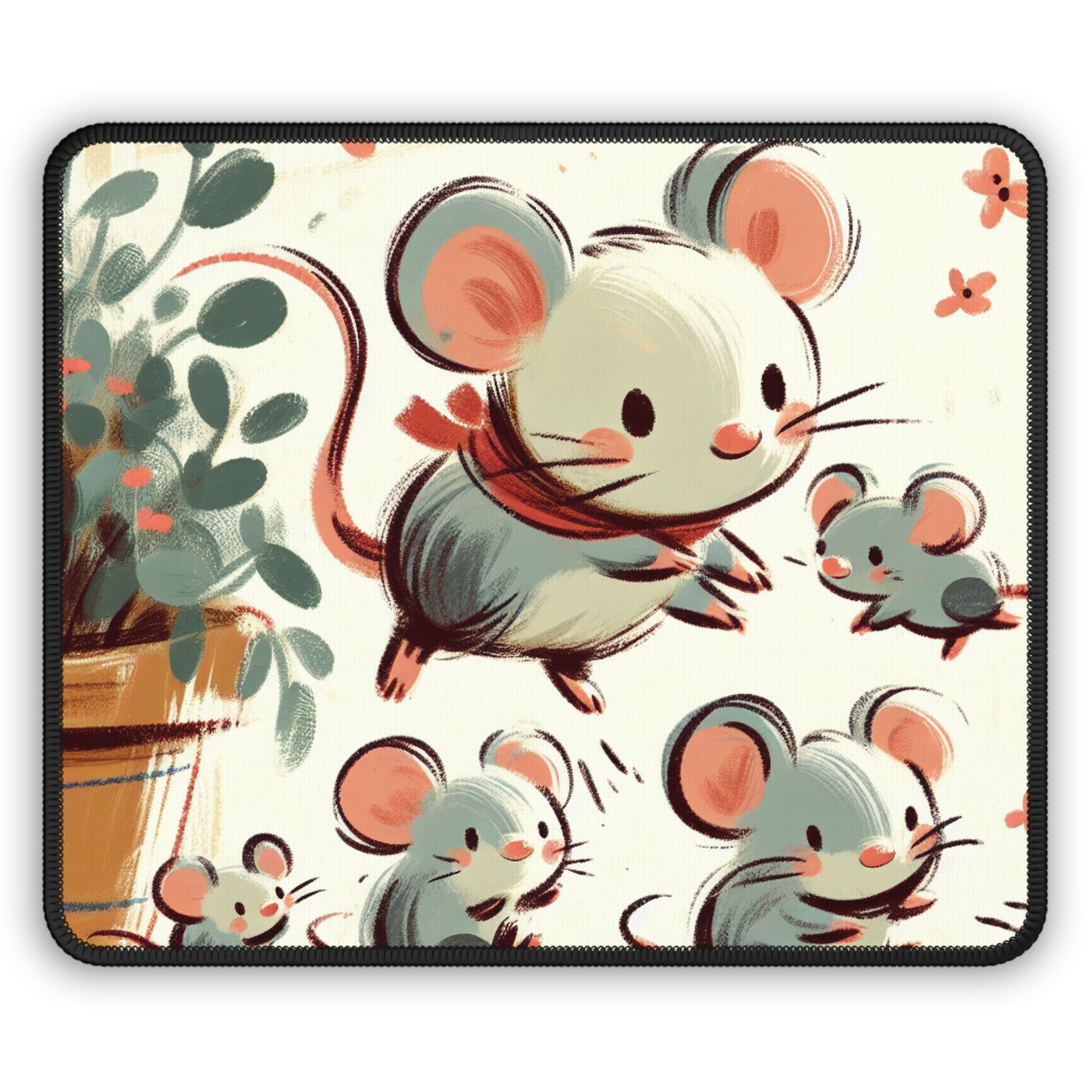 Mouse Pad: Cute Cartoon Baby Mice Gaming Pad