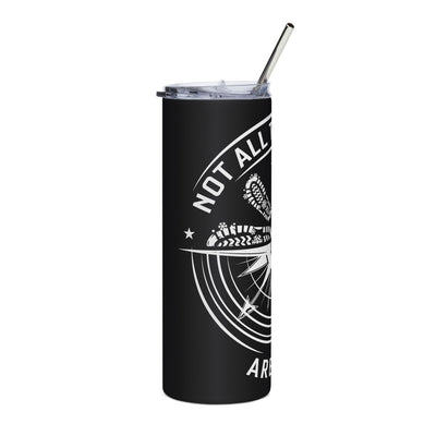 Tumbler: Adventure Seeker Stainless Steel Tumbler, 20oz - Travel Mug for Explorers, Gifts for Hikers, Outdoor Quotes Drinkware
