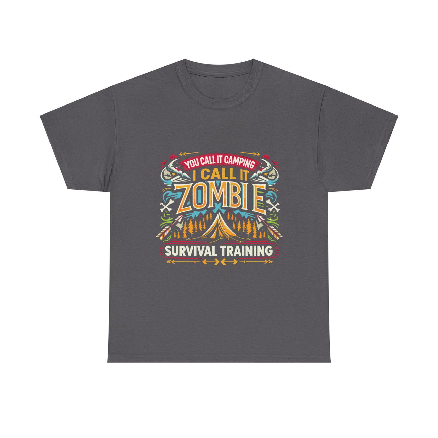 T-Shirt: Zombie Survival Training Unisex Heavy Cotton Tee