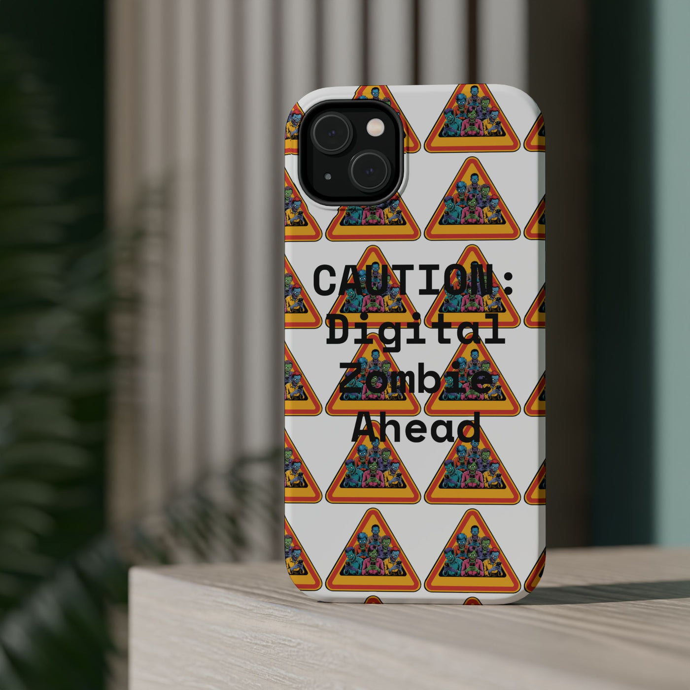 Phone Case: Caution: Digital Zombie Ahead Phone Case | Quirky Smartphone Protection, Unique Gift, Trendy Accessory, Fun Design, Geeky Style