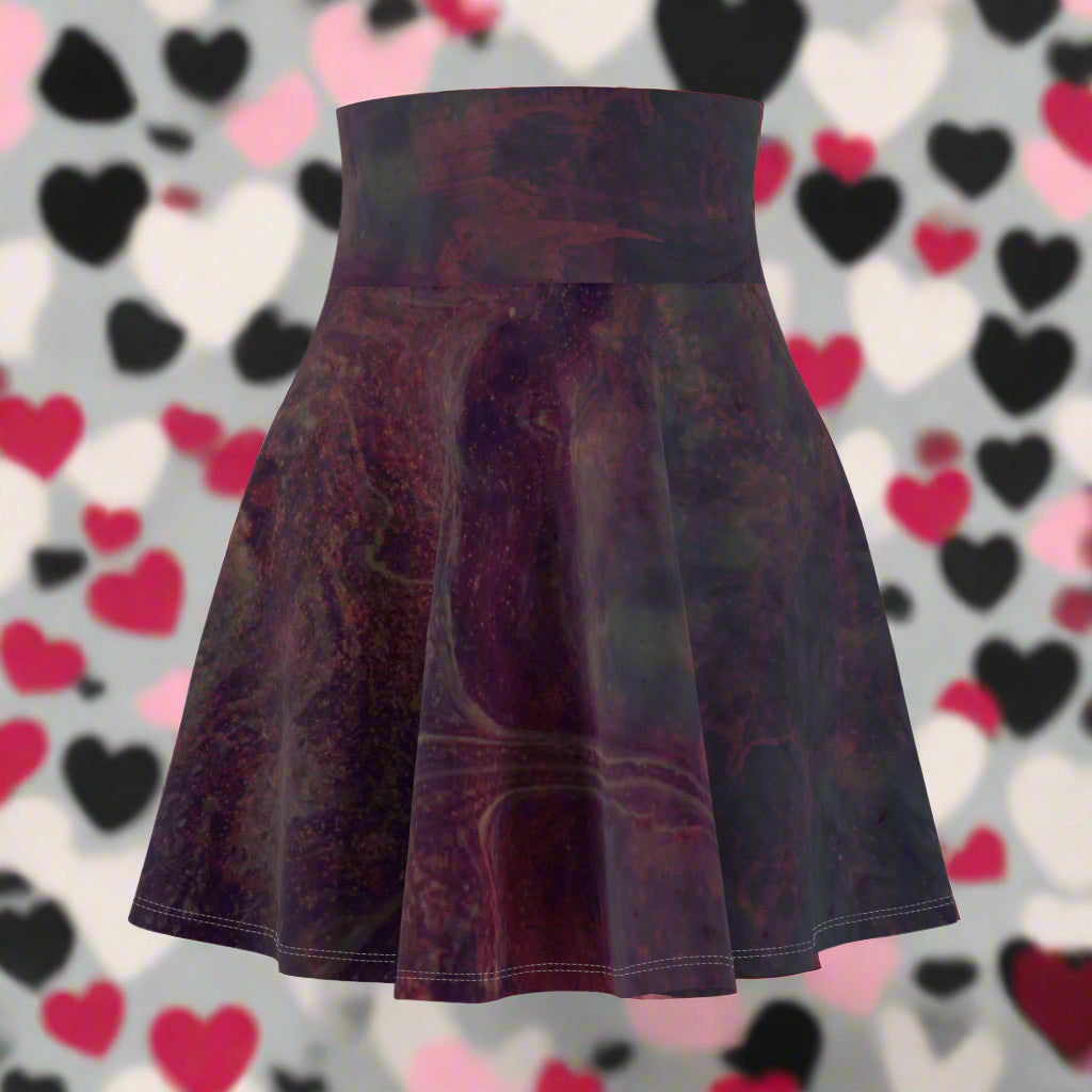 Skater Skirt: Anti-Valentines Day | Dark Red