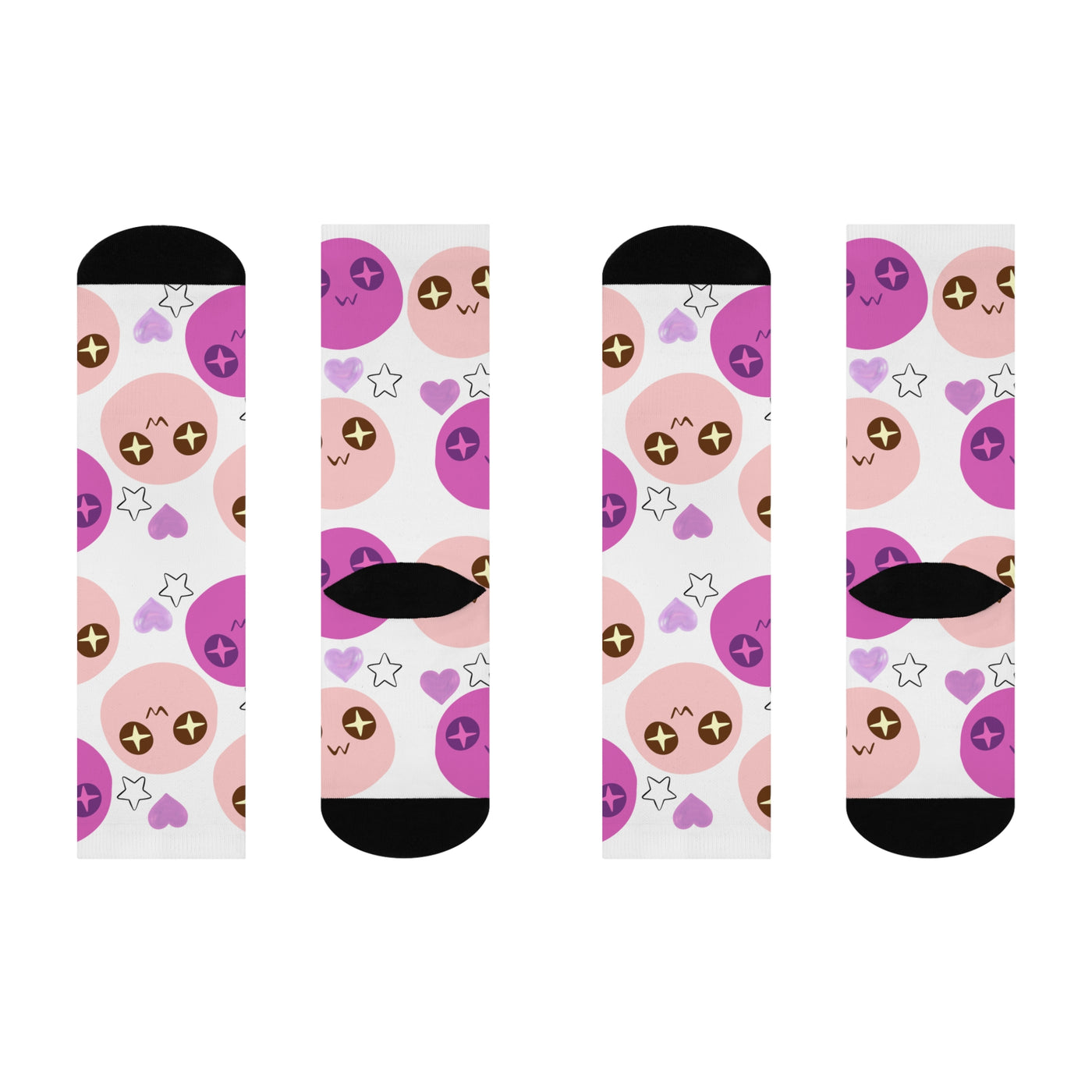 Crew Socks: Cutesy Heart Design