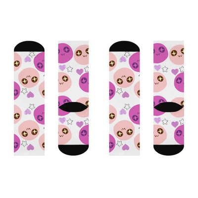 Crew Socks: Cutesy Heart Design