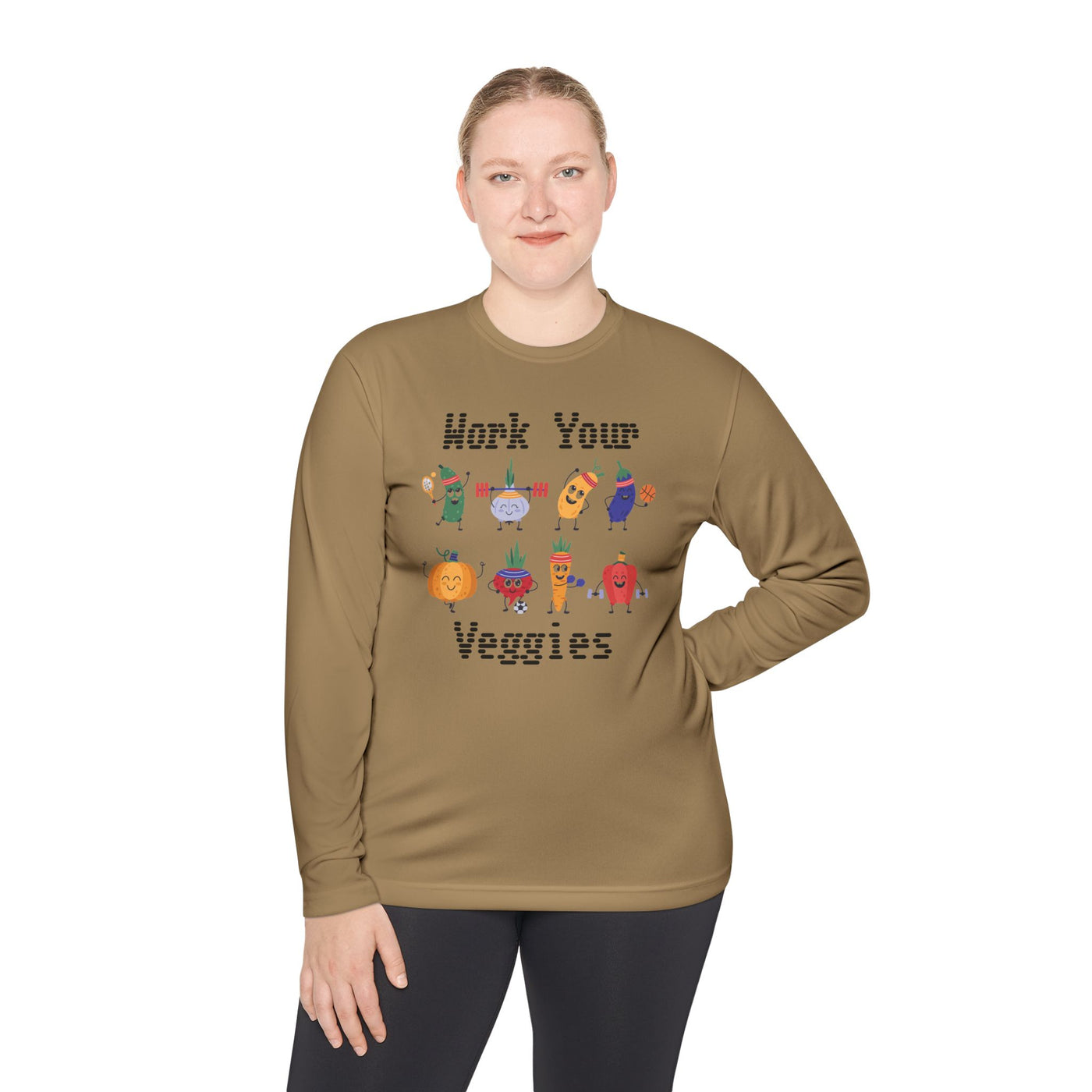 T-Shirt: Work Your Veggies - Lightweight Long Sleeve Tee