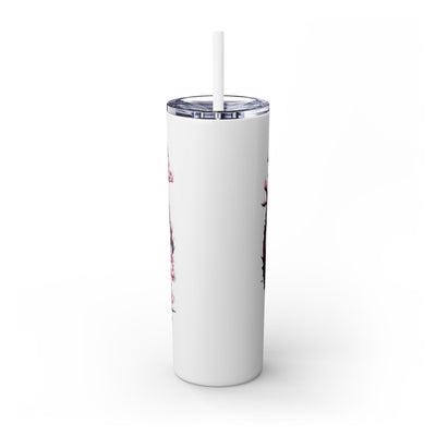 Tumbler: Butterfly Blossom Skinny 20oz Tumbler, Floral Drinkware