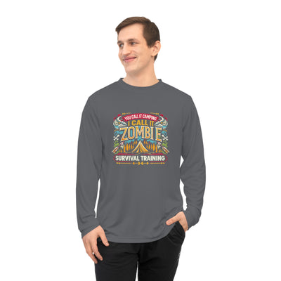 Long Sleeve Shirt: Unisex Performance Long Sleeve Shirt Zombie Survival