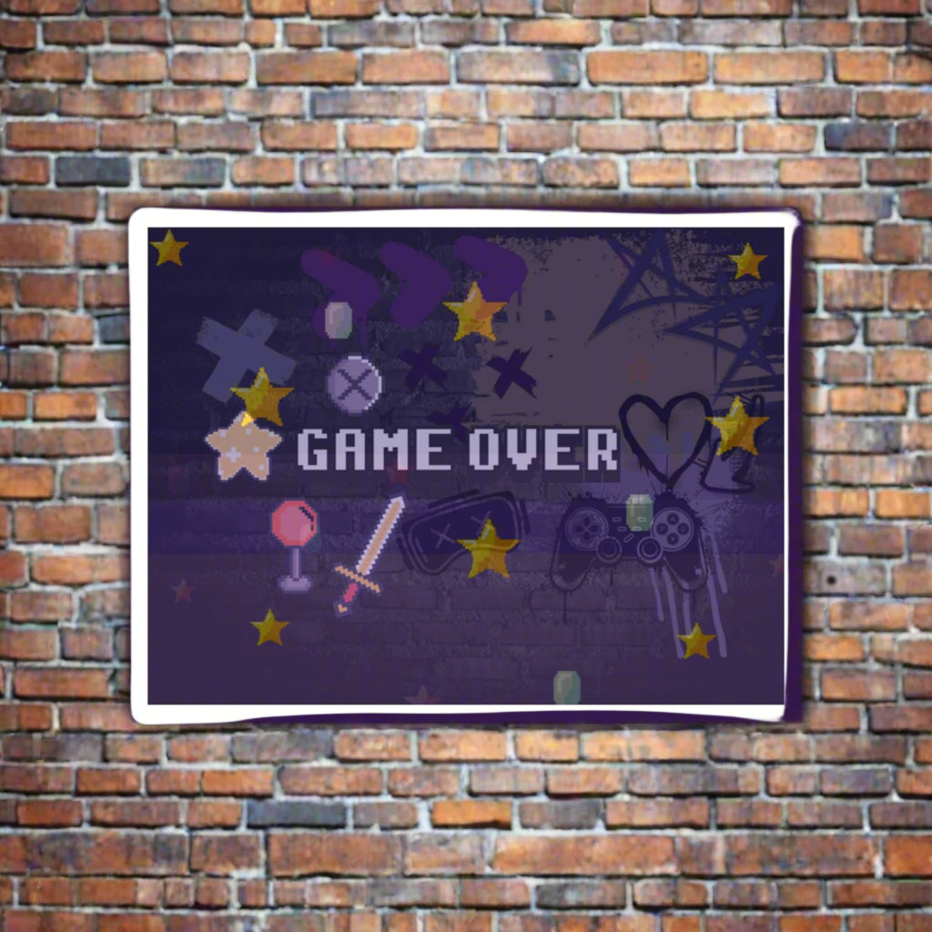 Die-Cut Stickers:  Game Over Outdoor Sticker