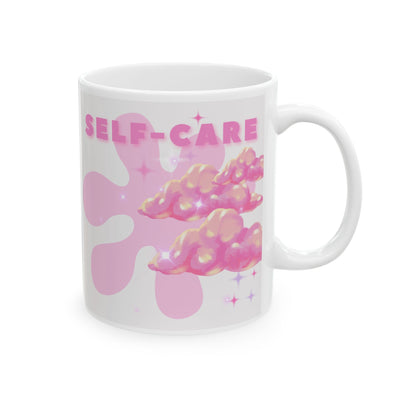 Mug: Self-Care Pink Cloud Ceramic Mug