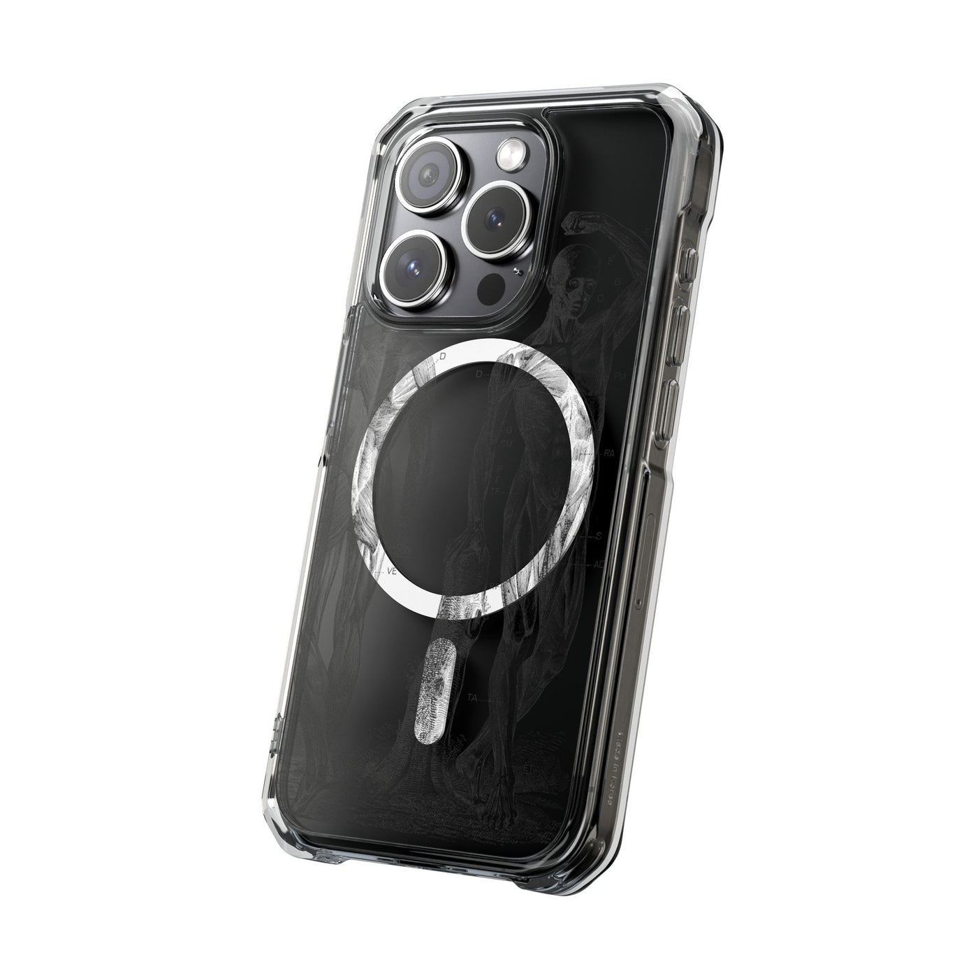 Phone Case:  Subtle Antique Skeletons Magnetic Clear Impact Case for iPhone