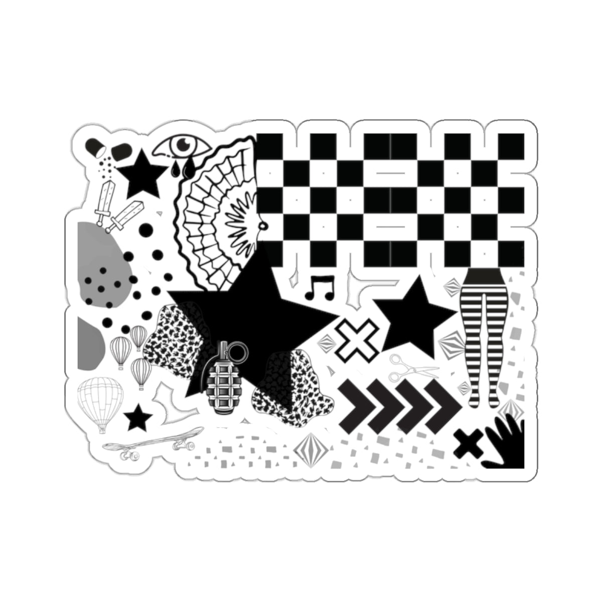 Die-Cut Stickers: Calm Like A Bomb Design