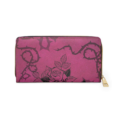 Wallet: Fuschia Rose Plague Doctor | Zipper