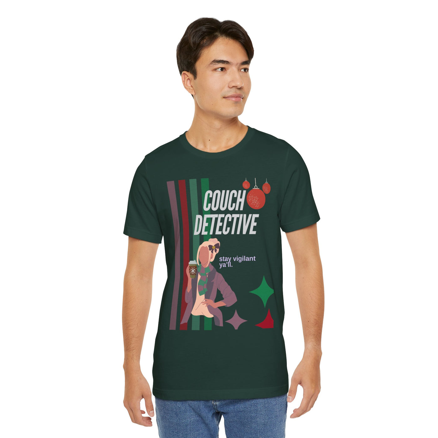 T-shirt: Couch Detective | Stay Vigilant | Holiday Edition